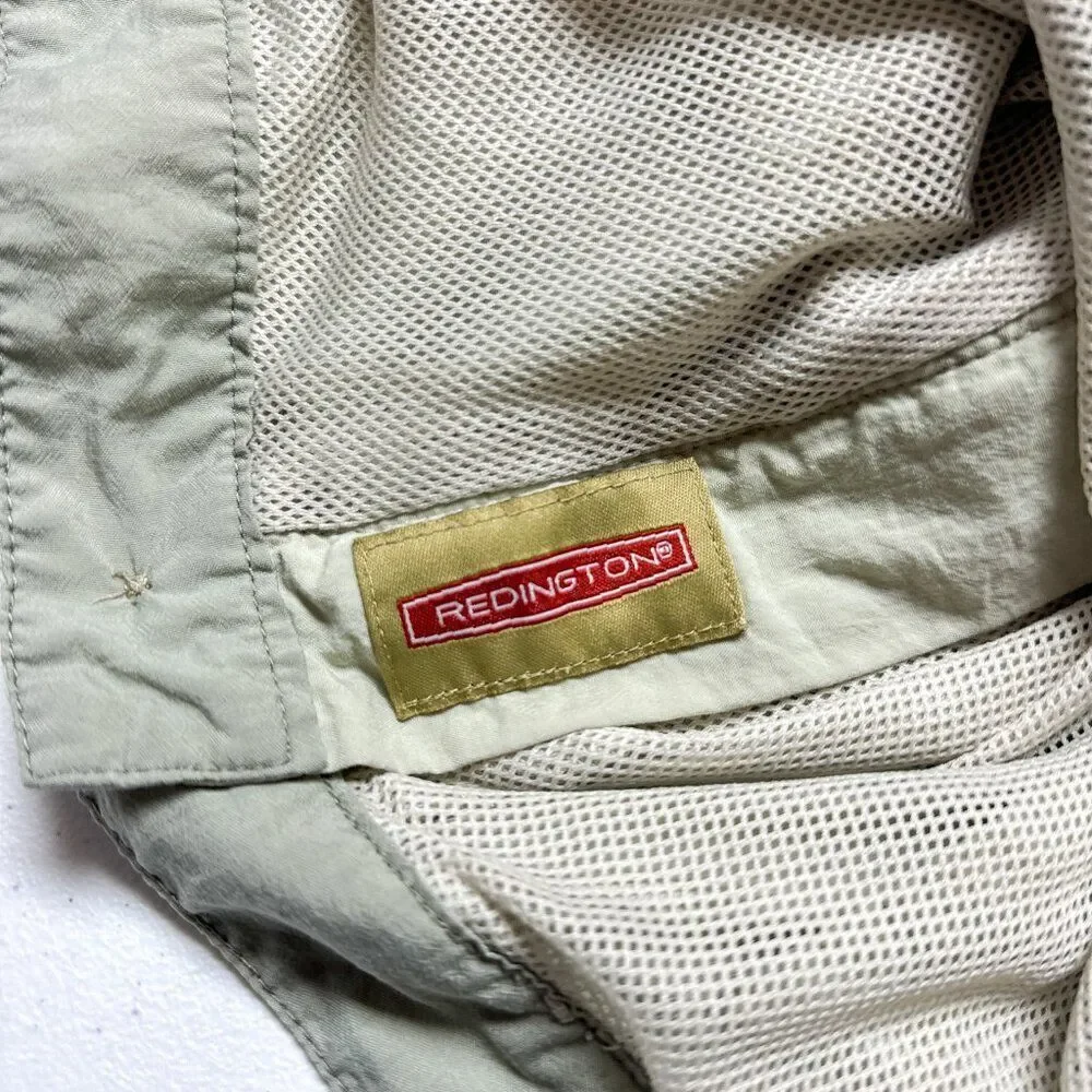 Redington Convertible Pants Mens 38 Tan Fishing Cargo Nylon‎ Mesh Lined Outdoor